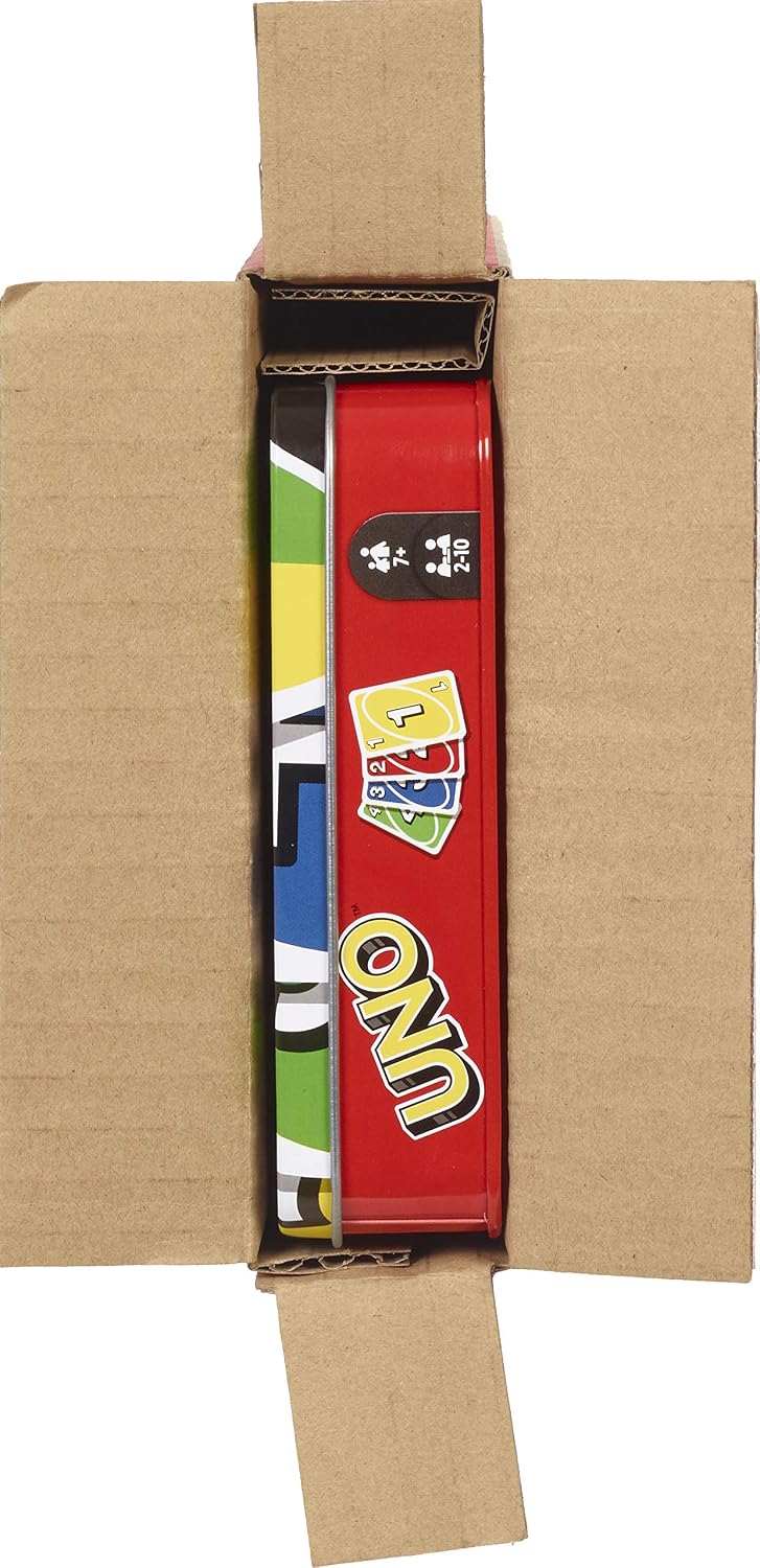 Mattel Games UNO Card Game for Kid, Adult & Family Nights & Parties, Travel & Vacations, Color Blind Accessible & Customizable Deck (Amazon Exclusive)