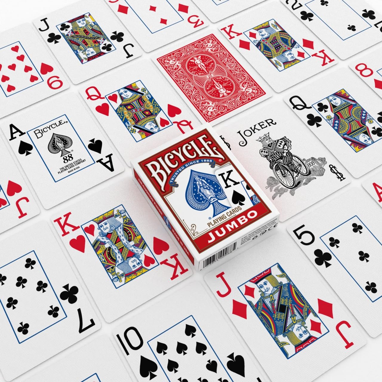 Bicycle Rider Back Playing Cards, Standard Poker Size Deck of Cards, Red & Blue (2 Pack), Classic Cards, Blackjack, Family Game Night & Card Games, Fun for All Ages