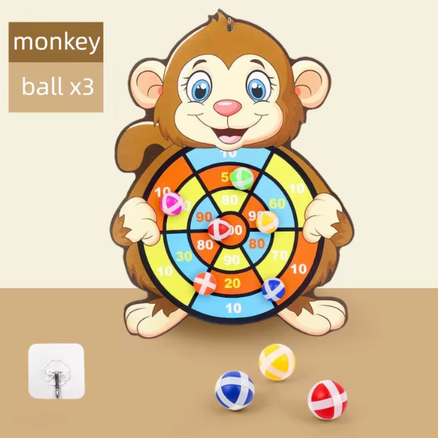 Educational Games Dart Board Baby Toy Stickey Ball Dart Indoor Sports Child Montessori Games for Children 3 to 7 Years
