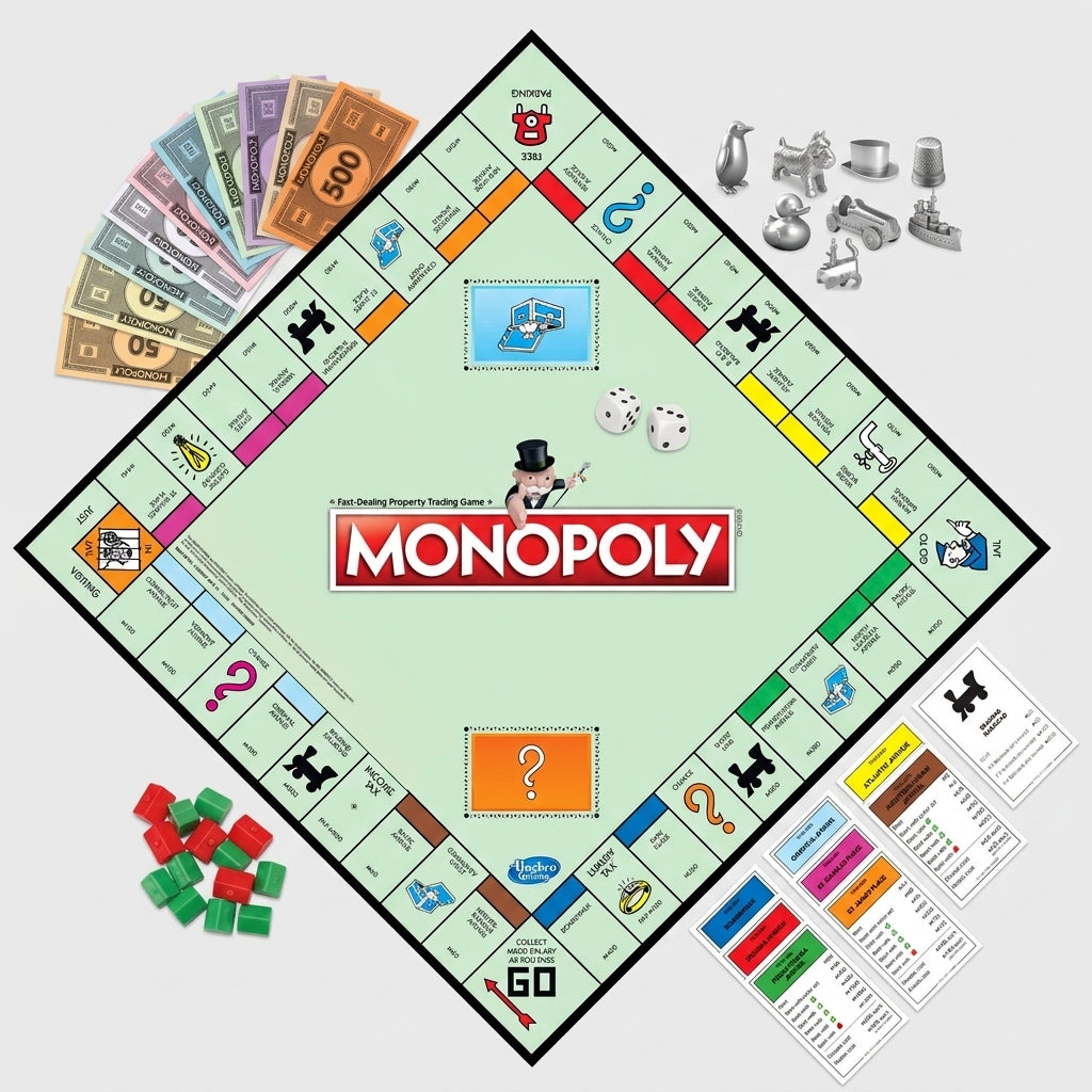 Monopoly Game, Family Board Games for 2 to 6 Players & Kids Ages 8 and Up, Includes 8 Tokens (Token Vote Edition)