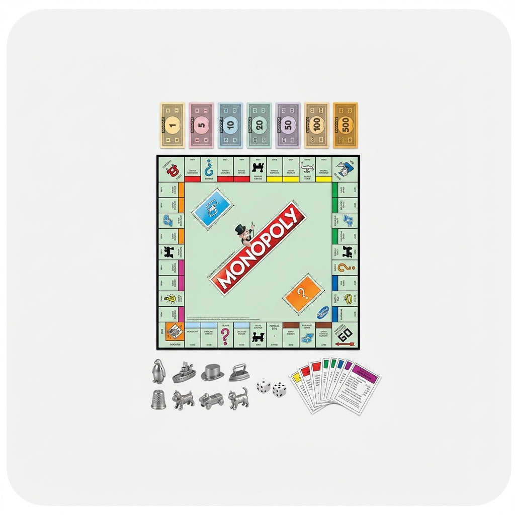 Monopoly Game, Family Board Games for 2 to 6 Players & Kids Ages 8 and Up, Includes 8 Tokens (Token Vote Edition)