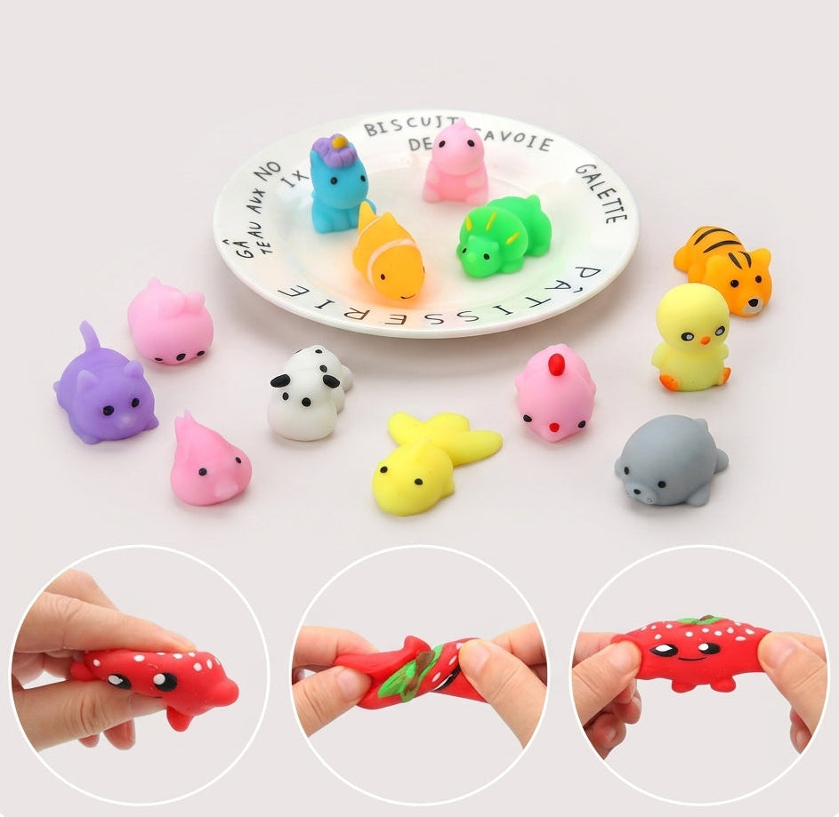 30 Pack Squishy Toys, Kawaii Squishies Party Favors for Kids 4-8 8-12 Treasure Box Toys for Classroom Birthday Xmas Gifts Goodie Bag Mini Animals Mochi Squishy Stress Relief Sensory Toys Random