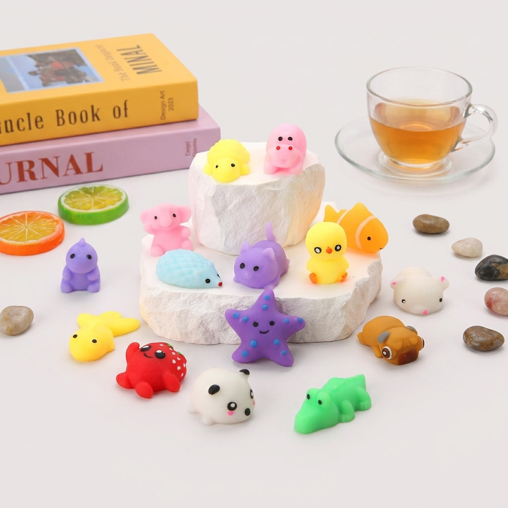 30 Pack Squishy Toys, Kawaii Squishies Party Favors for Kids 4-8 8-12 Treasure Box Toys for Classroom Birthday Xmas Gifts Goodie Bag Mini Animals Mochi Squishy Stress Relief Sensory Toys Random