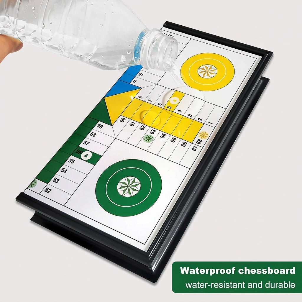 Ludo Board Game - Magnetic Folding Travel Set, Suitable for Adults and Kids, Easy to Carry, 9.78 inches in Size